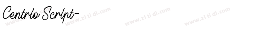 Centrio Script字体转换